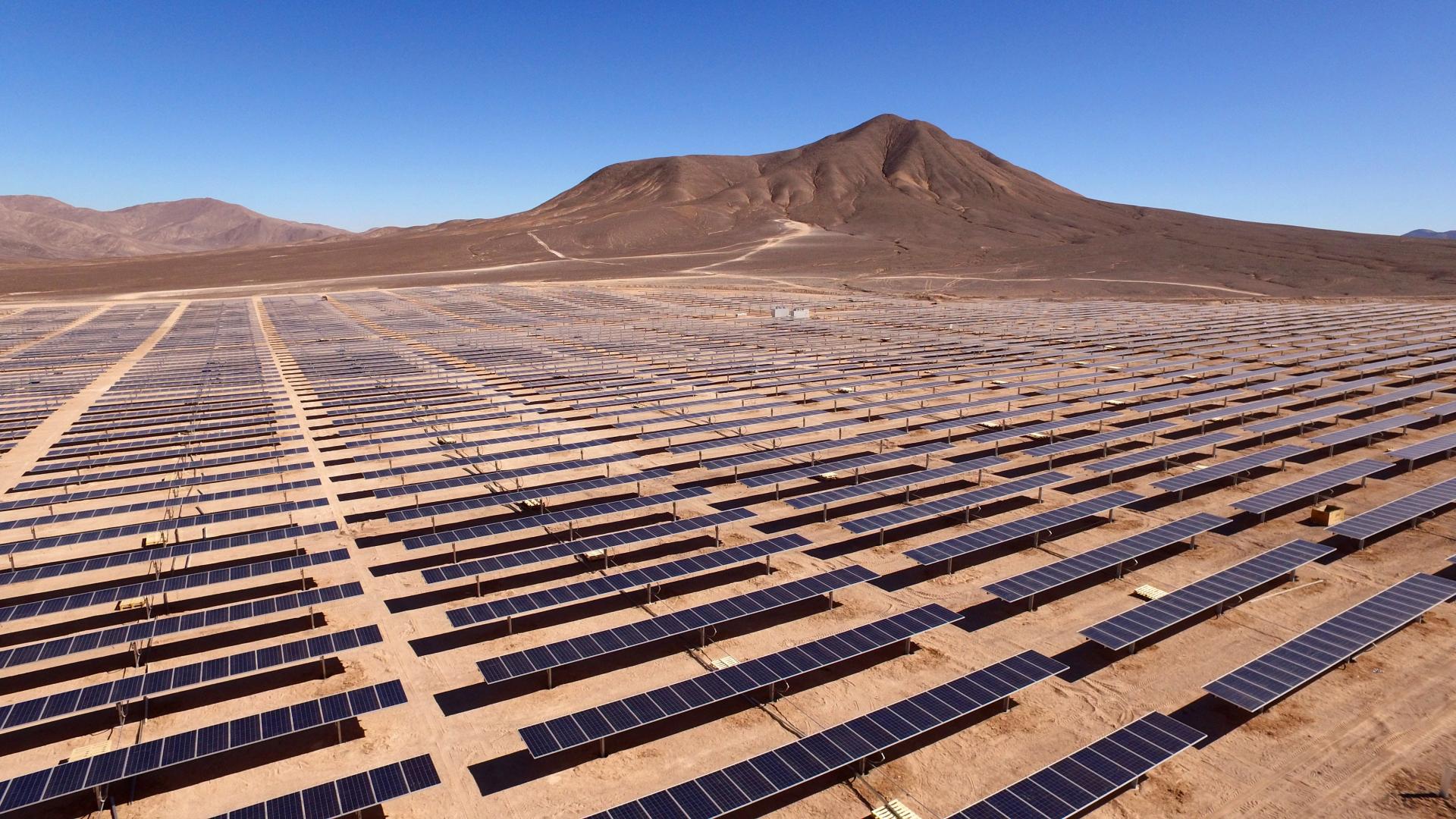 Solar panel farm